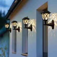 Image of Solpex Solar Lights Outdoor Garden,4 Pack Solar Powered Outdoor Wall Lights, Wa