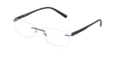 Image of Starck SH2057T 0007 Black/Grey Frames Eyeglasses Brille Hand Made in Italy 55mm