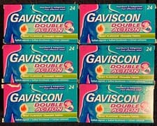 Image of Gaviscon Double Action 24 Mint Flavour Chewables x6 Boxes 06/2027 RRP £39.94