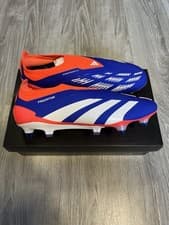 Image of Adidas Predator Elite Laceless Soft Ground Football Boots - UK7 - Blue/White/Red