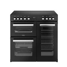 Image of Belling Cookcentre 90cm Electric Range Cooker 5 Zones Black 90E Grade C