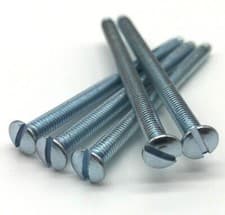 Image of M3.5 x 50MM SILVER ELECTRICAL SOCKET SCREWS PLUG SOCKET OUTLET ELECTRICAL SCREW