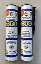 Image of C-Tec CT1 Sealant And Construction Adhesive Pack Of 2 - BLACK, 290ml