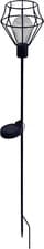 Image of Solar Stake LED Light Metal Wire Pentagon Garden Outdoor Luxform Lighting A++