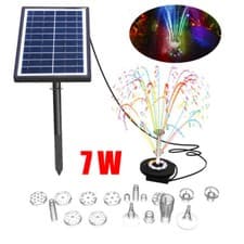 Image of Solar Panel Powered Water Pump Garden Pool Pond Fish Aquarium Fountain Outdoor