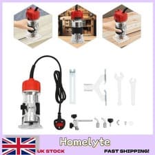 Image of Uk Standard Black&red Woodworking Compact Router Aluminum+rubber+steel Material