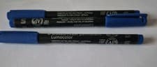 Image of New 3 x Staedtler 313-3 Lumocolor Permanent Marker Pen Blue SuperFine 0.4mm