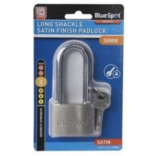 Image of Bluespot Long Shackle Padlock Satin Finish 50MM