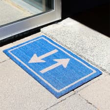Image of COIR DOORMAT NOVELTY TWO WAY ARROW INDOOR & OUTDOOR WELCOME MAT 40CM X 70CM GIFT