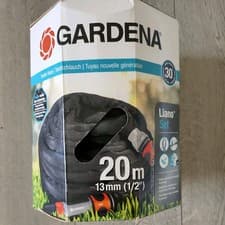 Image of GARDENA 18450-20 Liano Set Fabric Textile Garden Watering Hose + connectors 20m