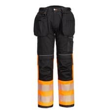 Image of Portwest PW3 Hi-Vis Class 1 Holster Pocket Trousers Durable Reflective PW307