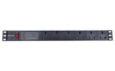 Image of 6 Way UK Plug Horizontal Rack Mount PDU - PDU6-UK