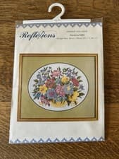 Image of Counted Cross Stitch Kit 14ct Aida ‘Carnival’ Size 34x 26 cm. Floral Design