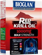Image of Bioglan Red Krill Oil Max Strength 1000 mg, high in Omega-3 Fish Oil,30 capsules
