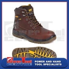 Image of DeWalt Titanium Mens Tan Waterproof Safety Steel Toe Lace Up Boots - Size 11