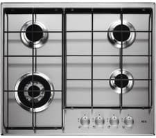 Image of AEG HG654351SM 60cm Four Burner Gas Hob Stainless Steel