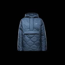 Image of Nike Essential Womens Size XS Repel Padded Quilted Anorak Jacket Blue NEW $165