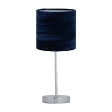Image of Modern 35cm Table Lamp or Bedside Light with Crushed Velvet Fabric Shade