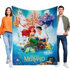 Image of The Little Mermaid Blanket Soft Bed Sofa Throw Cozy Lightweigh Birthday Gift