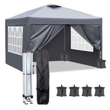 Image of 2X2m 3X3m 3x6m Pop-up Gazebo Marquee Canopy Outdoor Garden Party Wedding Tent UK