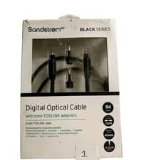 Image of SANDSTROM AV BLACK SERIES S1OPT114X DIGITAL OPTICAL CABLE - 1M-