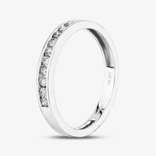 Image of 9ct White Gold 0.20ct Diamond Channel Set Half Eternity Ring TH010395R