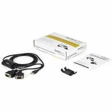 Image of Startech 6Ft 1.8M 2-Port Ftdi Usb To Serial Rs232 Adapter Cable With Com Retenti