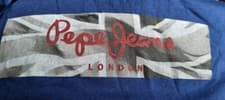 Image of Pepe Jeans London Medium Blue T Shirt 44in Chest Rrp £30 New
