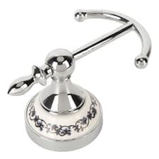 Image of Ceramic Zinc Alloy Decorative Wall Hook Space Saving Coat Hanger Type A