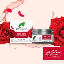 Image of Dr. Organic Bioactive Organic Rose Otto Oil of Rosa Damascena NIGHT Cream 50ml