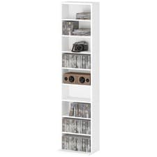 Image of HOMCOM CD/DVD Storage Unit Media Storage Tower with Adjustable Shelves
