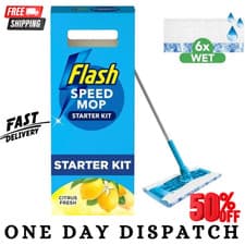 Image of Flash Speedmop Wet Mop Floor Cleaner Starter Kit For Cleaning Floors uk