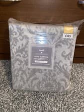 Image of Dunelm Margot Damask Jacquard 100% Cotton Duvet Cover & Pillowcase Set New