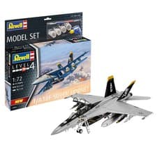 Image of Revell 63834 F/A-18F Super Hornet USAF Fighter Jet Aircraft Model Kit 1:72