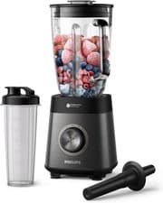 Image of Philips Blender 5000 Series, 1200W, Glass Jar, Variable Speed, Black (HR3041/00)