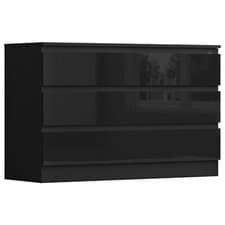 Image of Modern High Gloss 6 Drawer Chest of Drawers Storage Bedroom Living Room Cabinet