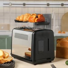 Image of 2 Slice Toaster Stainless Steel with Touch Screen and Removable Crumb Tray