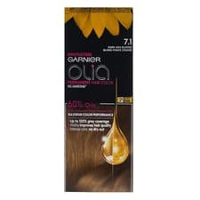 Image of Garnier olia, no ammonia permanent hair colour with 60% oils DARK ASH BLONDE 7.1