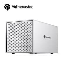 Image of Yottamaster 4 Bay RAID Type B Hard Drive Enclosure For 2.5" 3.5" SATA HDDs 64 TB