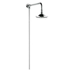 Image of Nuie Rigid Rail Shower Kit with Elbow Polished Chrome Modern Bathroom Round