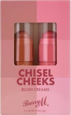 Image of Barry M Cosmetics Chisel Cheeks Blush Creams Duo Pink Blushed & Rosy New & Boxed