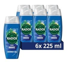 Image of Radox Mineral Therapy Feel Awake 2-in-1 Shower Gel & Shampoo Body Wash 225ml New