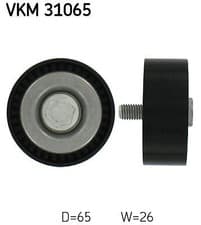Image of V-Ribbed Belt Deflection/Guide Pulley SKF VKM 31065 Fits Audi Skoda VW A3 Atlas