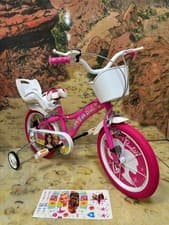 Image of 16" Kids Barbie Love  Pink/White  Childrens Bike