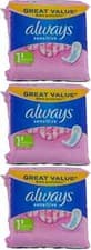 Image of Always Sensitive Normal 16 Pack l Feminine Hygiene l Sanitary Pads X 3