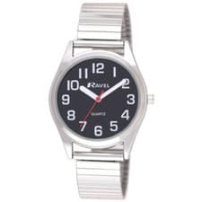 Image of Ravel Women's Classic Super Bold Clear Easy Read Expanding Bracelet Strap Watch