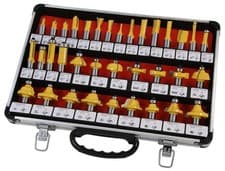 Image of 1/2" Shank 35 Piece Tct Router Cutter Bit Set With Aluminium Case Trade Quality