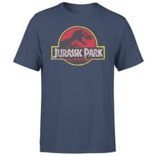 Image of Jurassic Park Navy Logo Vintage Adults T-Shirt | Official Licensed |