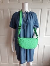 Image of Accessorize Green Quilted Crossbody Bag