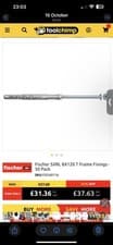 Image of Fischer SXRL 8X120 TR stainless Steel Frame Fixings X 50. Over £110 RRP See Pic